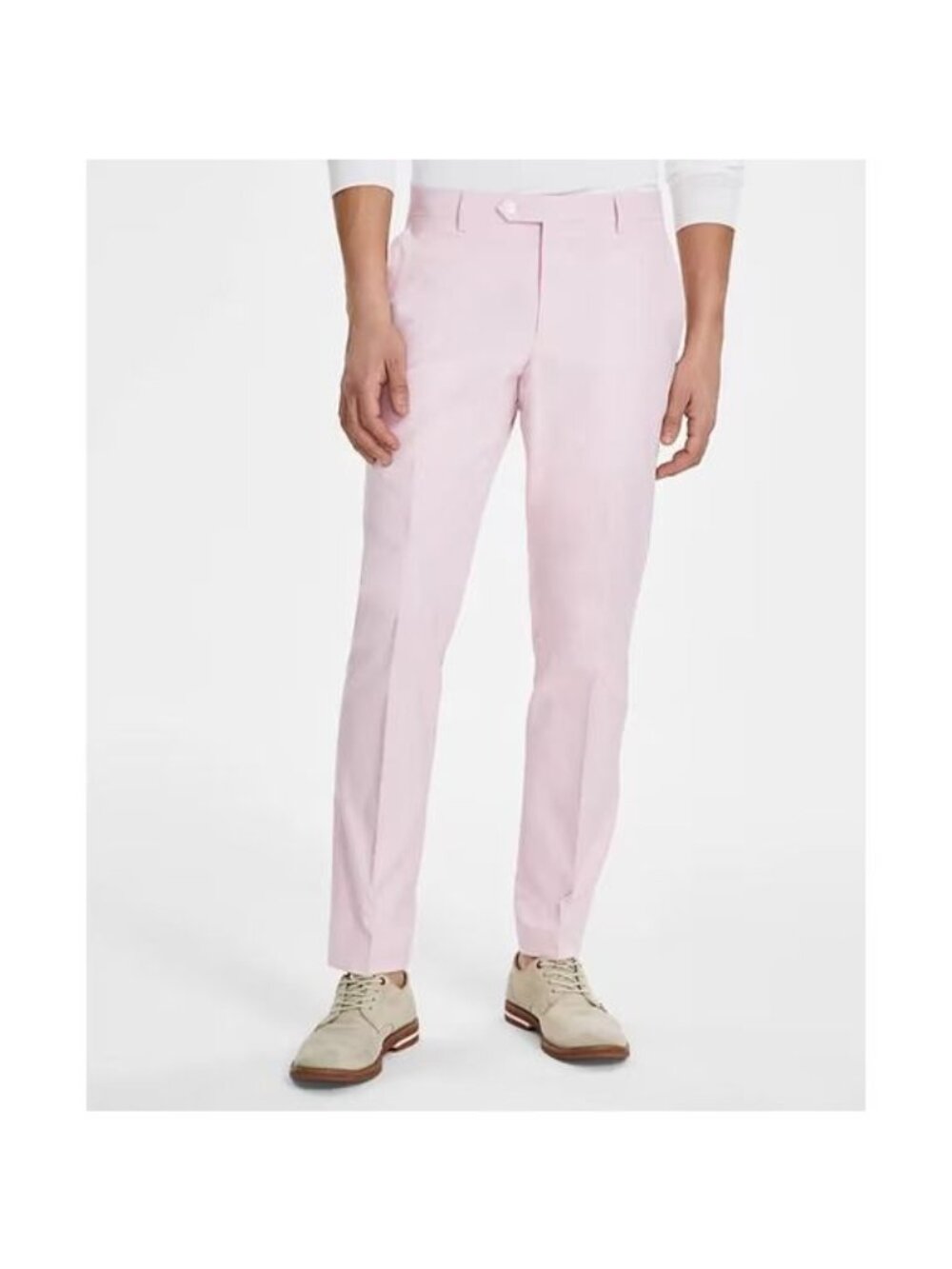 Tommy Hilfiger Mens Modern-Fit Flex Suit Separate Pant Light Pink Size 32x34 NWT
